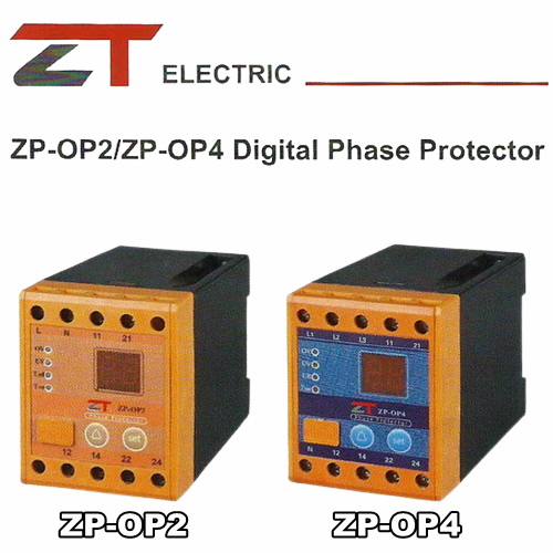 คุมเฟส (เช็คไฟเกิน เช็คไฟตก) / PHASE PROTECTOR, PHASE UNDER & OVER VOLTAGE (ZT) รุ่น ZP-OP2, ZP-OP4