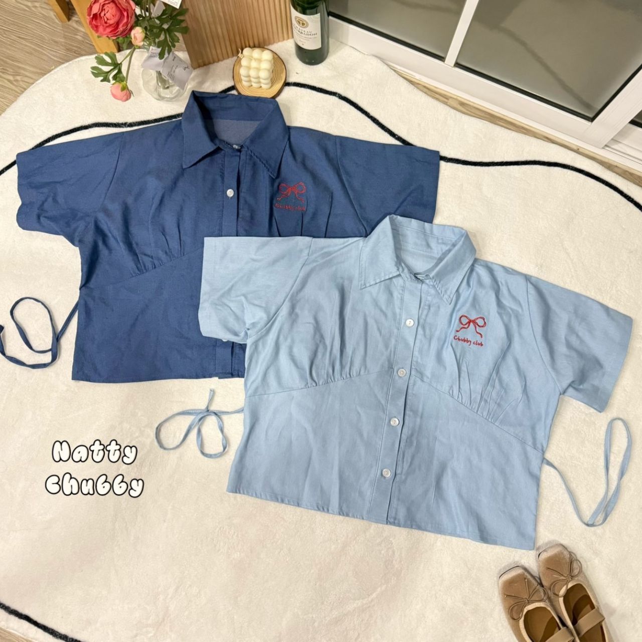 J187 เสื้อยีนส์ สาวอวบ ยีนส์เข้ม ยีนส์อ่อน อก48นิ้ว หน้าผ้า50นิ้ว