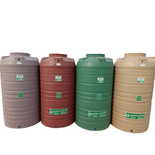 ถังเก็บน้ำบนดินSafe รุ่น แกรนิต สี ทราย เทา แดง เขียว ขนาด 1500 ลิตร