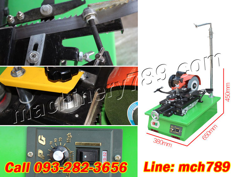 เครื่องลับใบเลื่อยสายพานระบบออโต้เมติก รุ่น1107 พร้อมมอเตอร์250W+15W/220V เครื่องลับใบเลื่อย เครื่องลับคมใบเลื่อยสายพาน Automatic Band Saw Blade Sharpener / Band Saw Blade Grinder