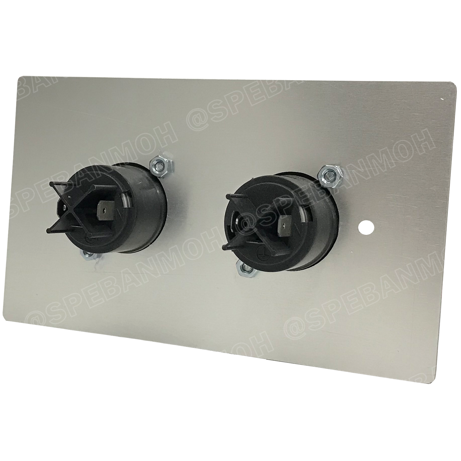 [ 1ชุด ] AMW-HP-B-02P ชุดเพลทแอมฟีนอล Amphenol Hight Power Outled Pannel for Power Con (Out) 2 Port With Connectors เพลท 2ช่อง Power Connector เพลทแอมฟินอล คอนเน็คเตอร์ พาวเวอร์คอนเน็คเตอร์ Amphenol Plate อุปกรณ์เครื่องเสียง Audio Accessories เพลทเครื่องเ