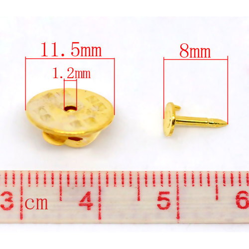 เข็มกลัดติดเนคไท/ปกเสื้อ วัสดุทองแดง สีทอง ขนาด 11.5x6mm 8x1.2mm จำนวน 500 เซต (พรีออเดอร์ ส่งสินค้า 7-15 วันหลังชำระเงิน)