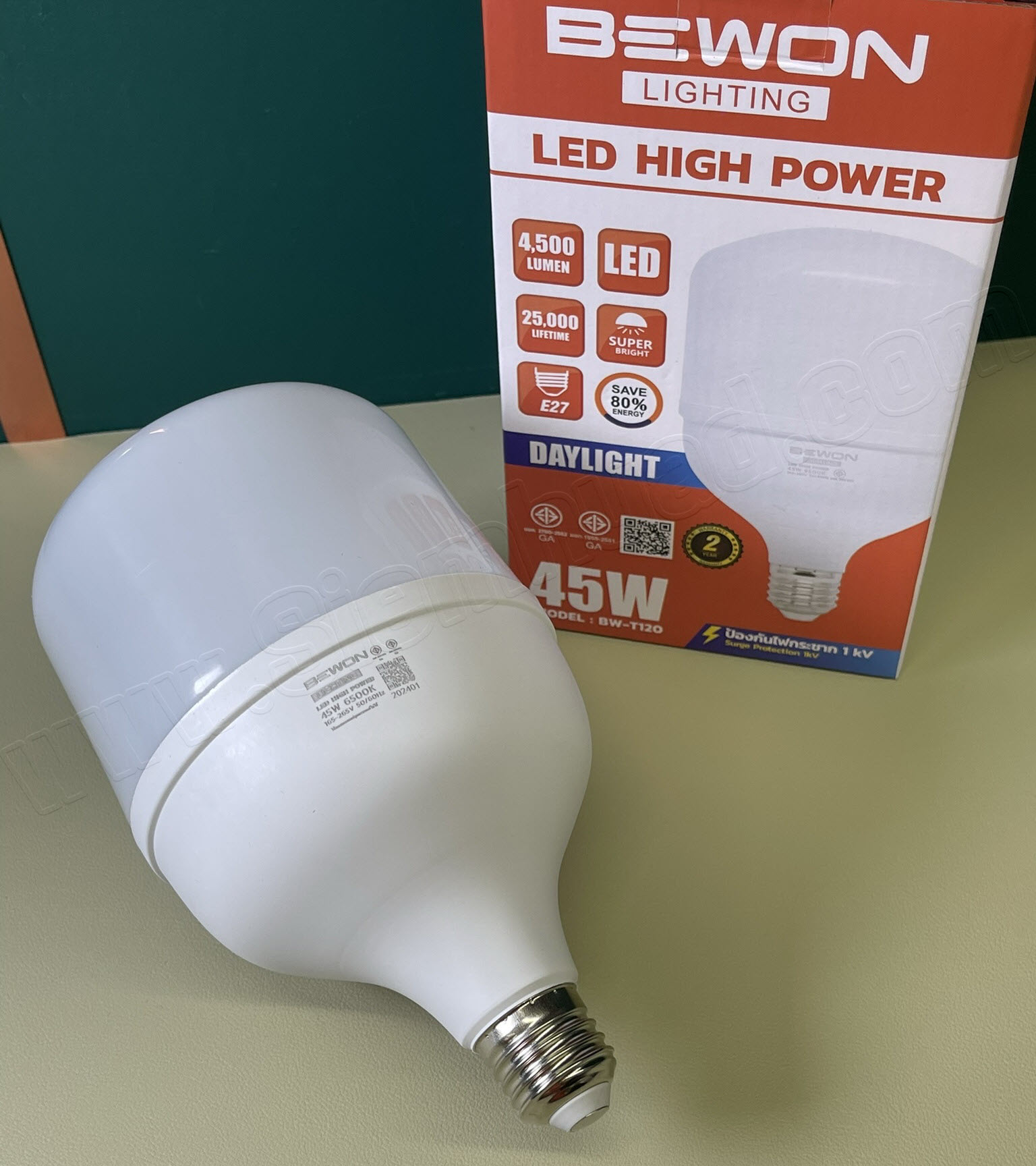 หลอด BULB High Power LED ขั้ว E27 แสงเดย์ หรือ แสงวอร์ม (BEWON) รุ่น ขนาด 25W, 35W, 45W, 55W, 65W