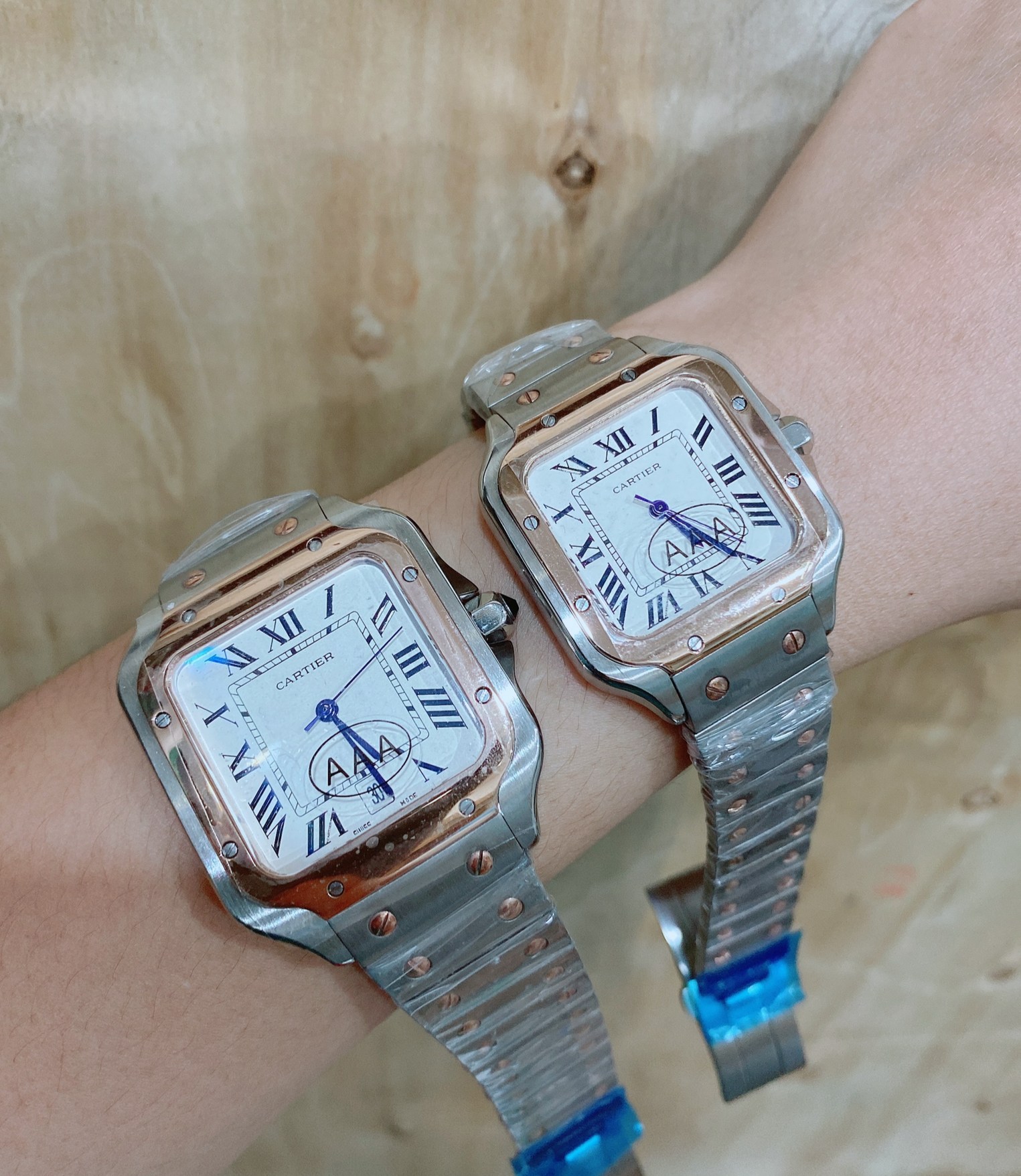 Cartier Santos 100 - Stainless (Medium size) กล่องหนัง พร้อมอุปกรณ์ครบชุด เ