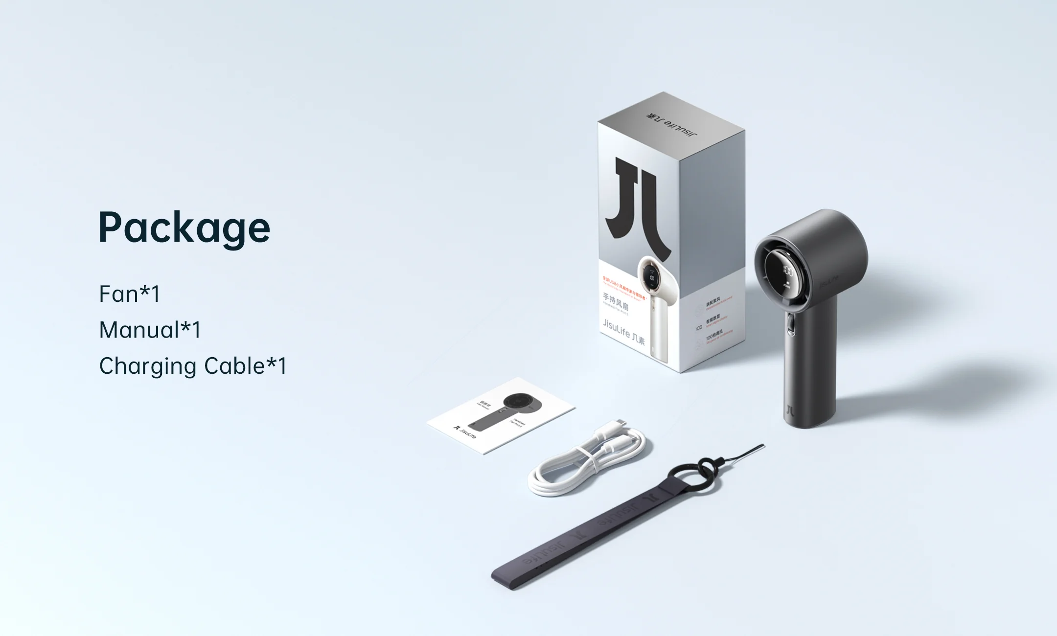 Jisulife FA53 Handheld Fan พัดลมพกพาปรับความแรงลมได้ถึง 100 ระดับ ประกันศูนย์ไทย