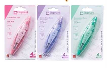 เทปลบคำผิด ตราช้าง รุ่น Beam ( บีม ) คละสี