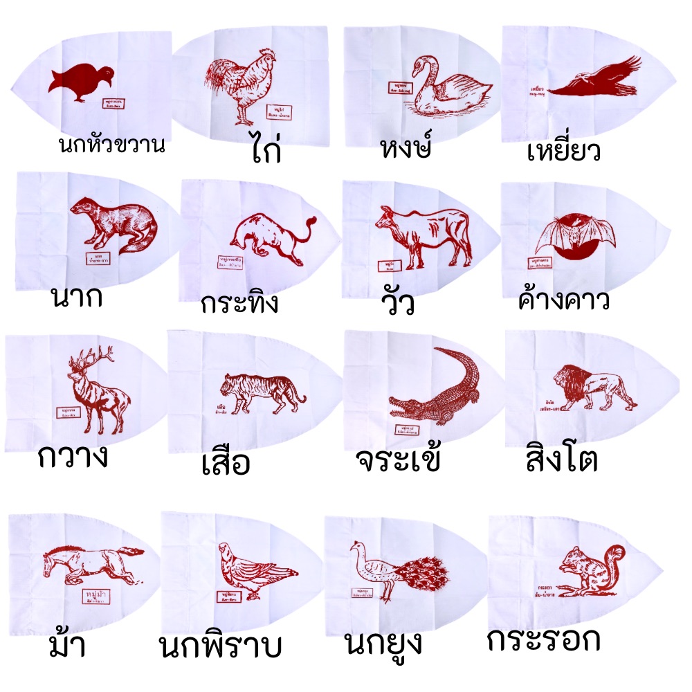 (ชุดที่ 1/2) ธงประจำหมู่ ลูกเสือ เนตรนารี หมู่สัตว์