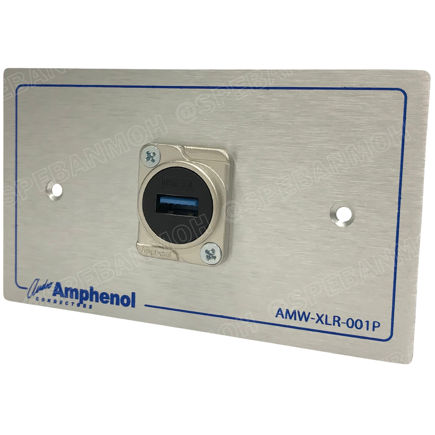 [ 1ชุด ] AMW-USB-01P ชุดเพลทแอมฟีนอล Amphenol Audio / Video Outlet Panel for USB 1 Port With Connector USB เพลท 1ช่อง USB เพลทแอมฟินอล คอนเน็คเตอร์ AC-USB3-AA ยูเอสบีคอนเน็คเตอร์ Amphenol Plate อุปกรณ์เครื่องเสียง เพลทยูเอสบี