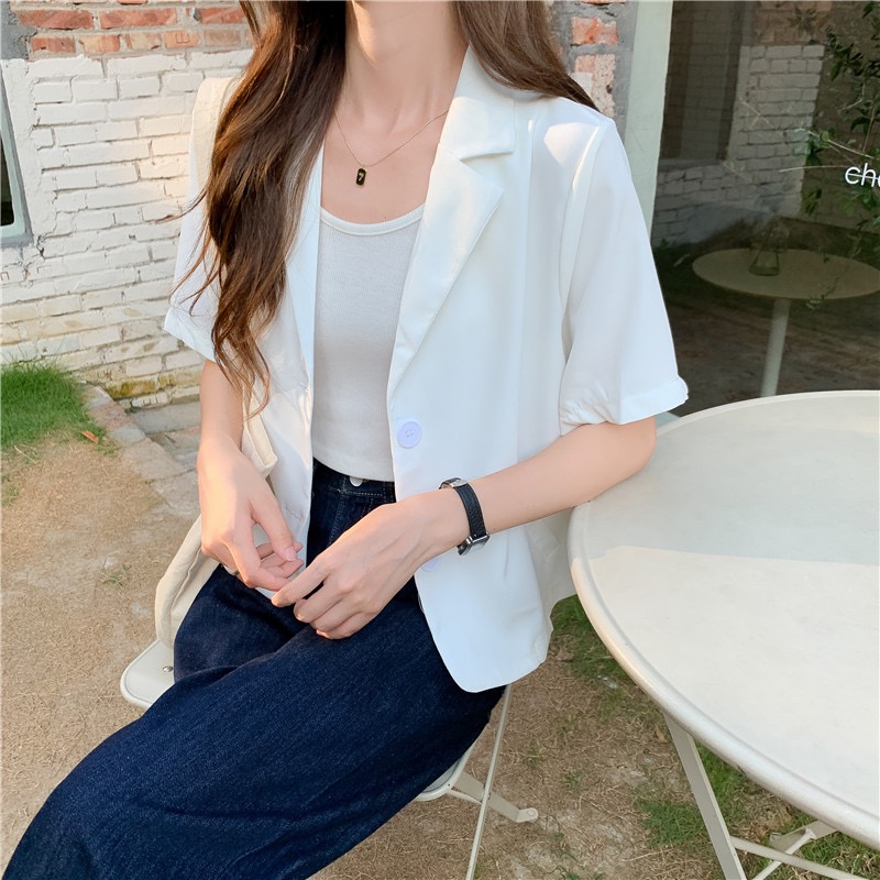 Summer mini blazer - เสื้อคลุมเบลเซอร์มินิ แขนสั้น