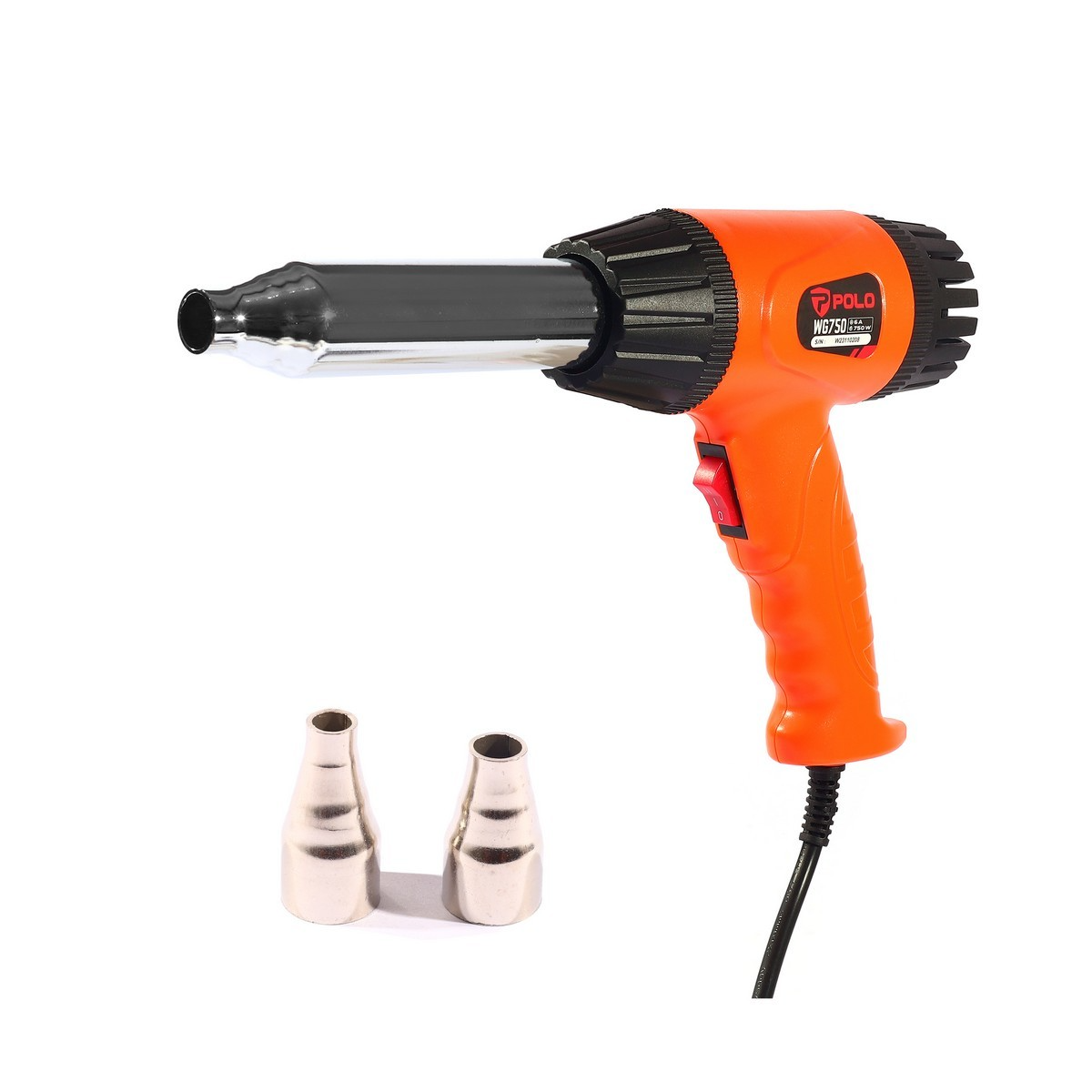 POLO WG750 เครื่องเป่าลมร้อนไฟฟ้า ปืนเชื่อมพลาสติก 750 วัตต์ อุณหภูมิ 50-600°C