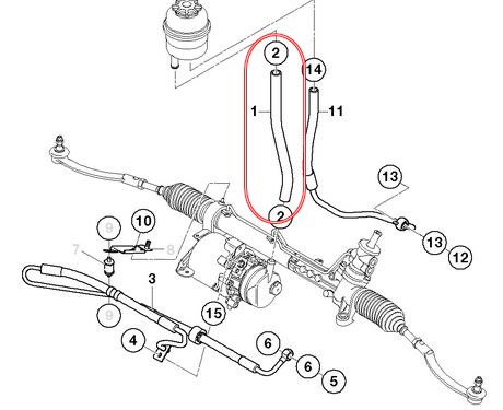 ท่อน้ำมันเพาเวอร์/Intake manifold MINI COOPER R50, R52, R53 (32416754498 ) /แท้