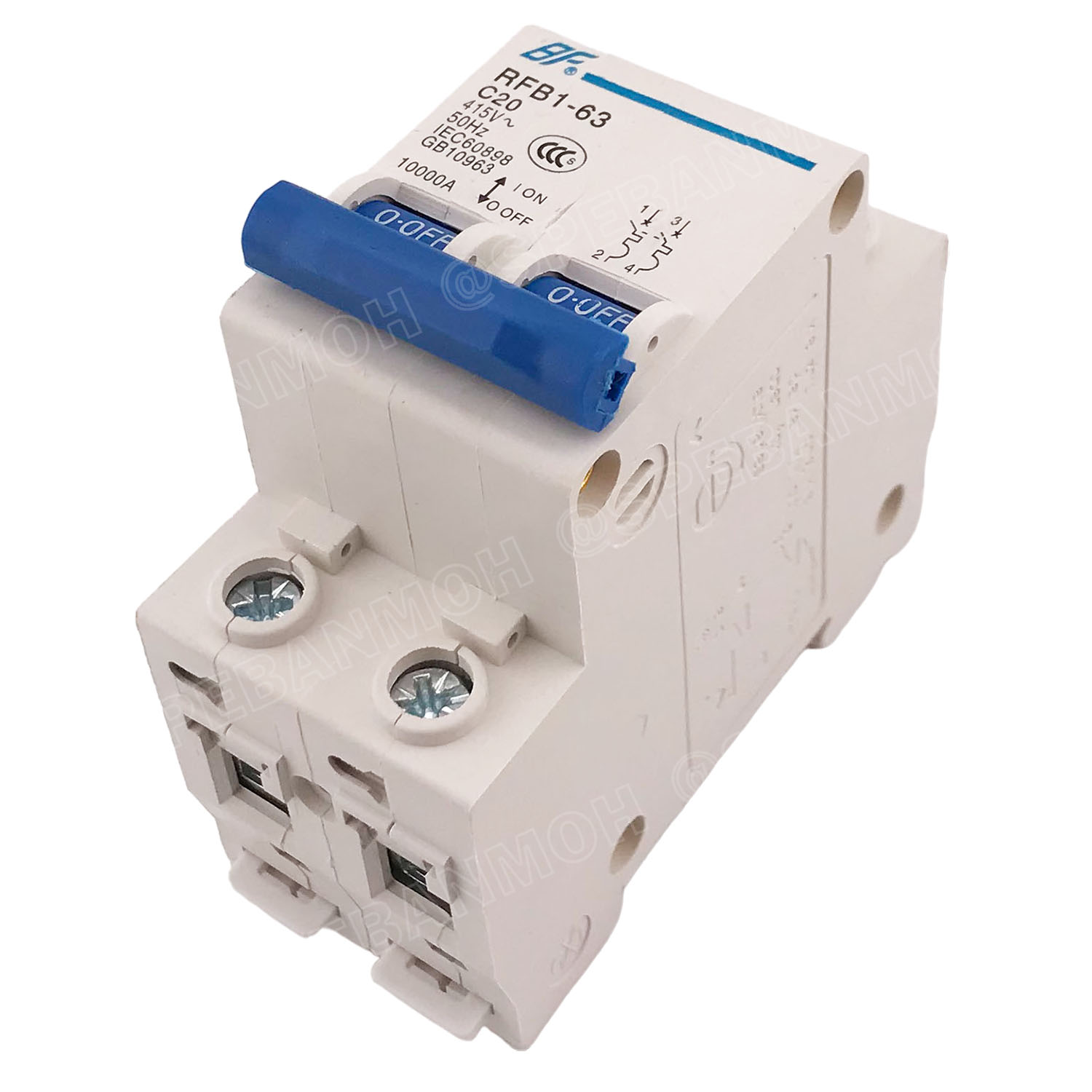 [ 1ชิ้น ] FB1-63-2P 20A BF เบรกเกอร์ ดีซี 2P 20แอมป์ 2Pole DC Breaker 600 VDC DC Circuit Breaker 2P สำหรับงาน solar cell เบรกเกอร์ไฟฟ้าโซลาร์เซลล์ DC ป้องกันกระแสเกิน ใช้ได้กับไฟฟ้ากระแสตรง DC เบรกเกอร์ 2โพล Solar Breaker เซอร์กิตเบรกเกอร์ MCB Breaker