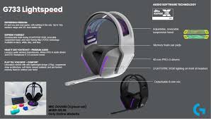 LOGITECH G733 LIGHTSPEED GAMING HEADPONE หูฟังไร้สายมาพร้อมไฟ LED RGB ในตัว มี 2 สี รับประกัน 2 ปี