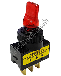 R13-110L4-01-RED สวิทช์โยก มีไฟ TAIWAN SCI (Toggle Switch) 12VDC 20A สวิทช์โยก DC สวิทช์โยกON-OFF 12VDC สวิทช์โยก เปิด-ปิด สวิทช์ก้านโยก DC 12V สวิทช์รถยนต์