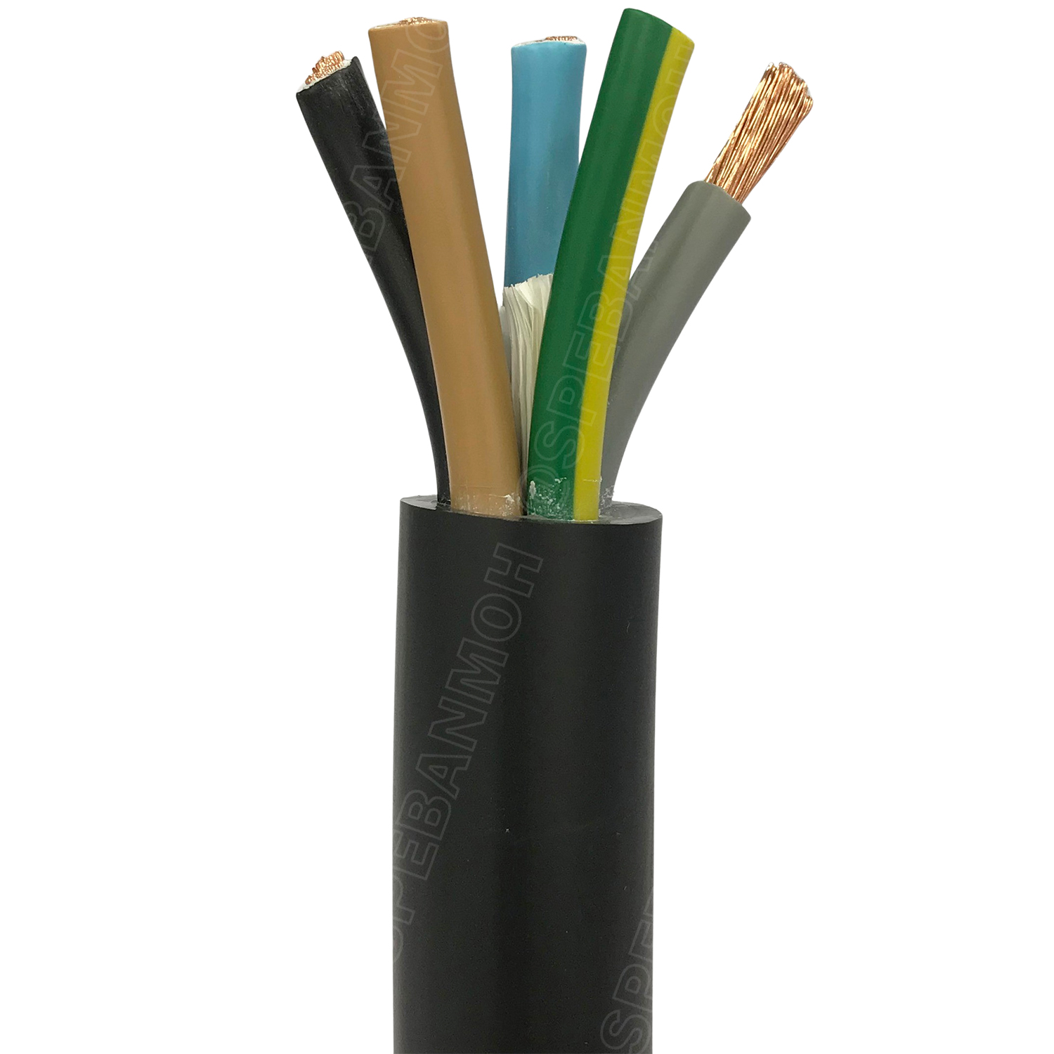 [ 1 เมตร ] VCT-G 4X10.0/10.0 สายคอนโทรลและสายอ่อน 5Gx10 mm2 Flexible annealed copper 4 คอร์ + กราวด์ x 10.0 sq.mm VCT 4C+GRD VCT 5คอร์ VCT 5C X 10.0 สายVCT สายไฟเมน สายไฟบ้าน สายปลั๊ก VCT AC Power Cable สายพาวเวอร์ สายดำ VCT Cable สายไฟ วีซีที กราวด์