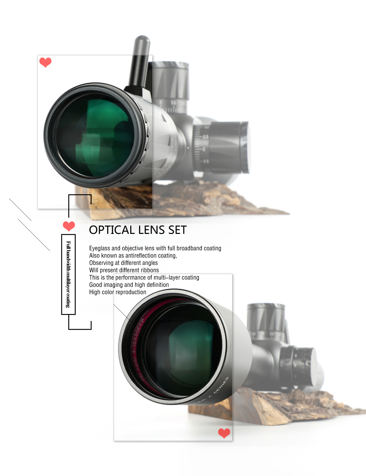 กล้องติดปืน กันน้ำ กันกระแทก T-EAGLE VIPER PRO 4-16X50FFP SCOPE เส้นเล็งขยายตามซูม