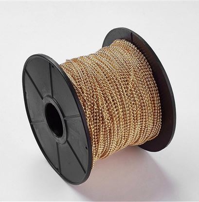 โซ่ไข่ปลาสีน้ำตาลทอง Light K-Gold ขนาด 2 มม. ยาว 100 เมตร