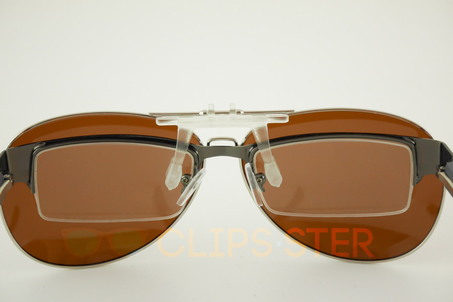 คลิปออนกันแดด Clipsster รุ่น Aviaster เลนส์น้ำตาล กรอบเงิน