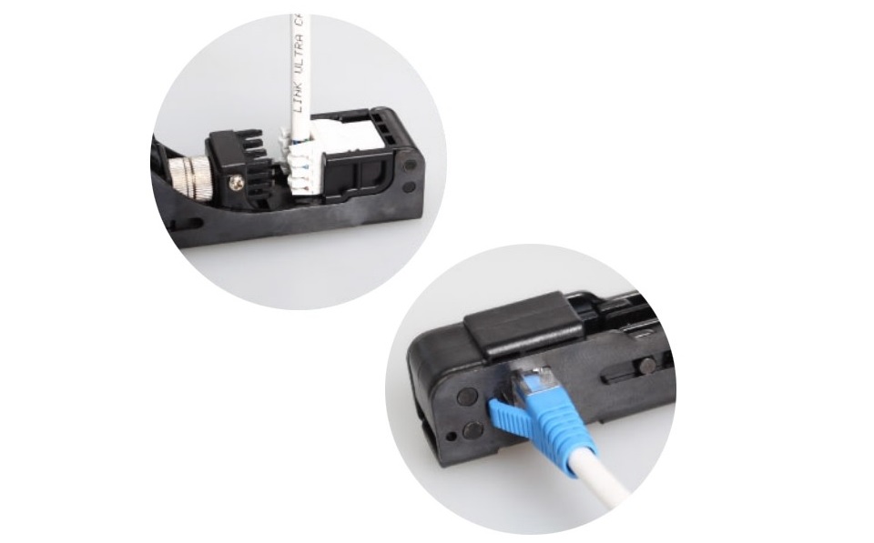 "ราคาพิเศษ" คีมเข้าสายตัวเมีย และ เข้าหัวตัวผู้ LINK US-8061 Fast Jack and Plug Termination Tool (Two in one)