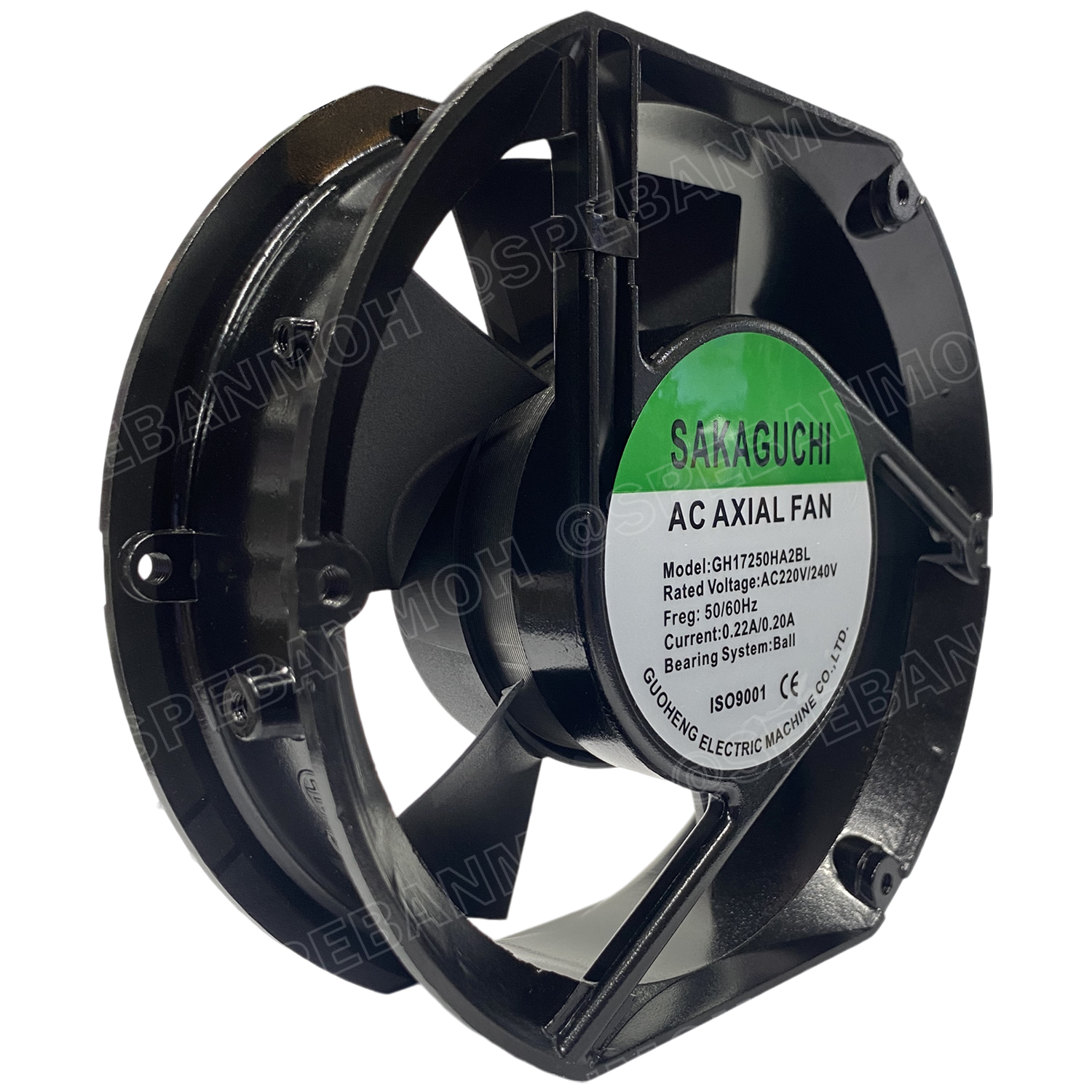 [ 1 ชิ้น ] GH17250HA2BL 220VAC พัดลมระบายอากาศ Axial Fan บอดี้เหล็ก พัดลมระบายอากาศ Axial Fan พัดลมระบายอากาศ Sakaguchi พัดลมระบายอากาศแบบลูกปืน พัดลมสี่เหลี่ยม พัดลมเหลี่ยมดำ พัดลมระบายเครื่อง พัดลมระบายความร้อน พัดลมอุตสาหกรรม พัดลม FAN Fan case compu