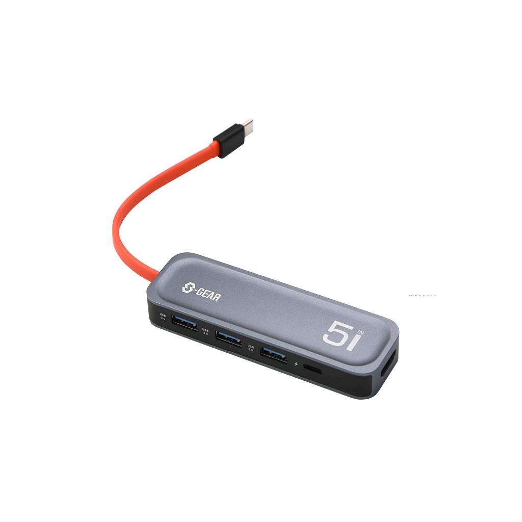 สินค้าใหม่!!! S-GEAR CONVERTOR 5IN1 1PD 3USBA 1HDMI SV Silver รับประกันศูนย์ 2 ปี