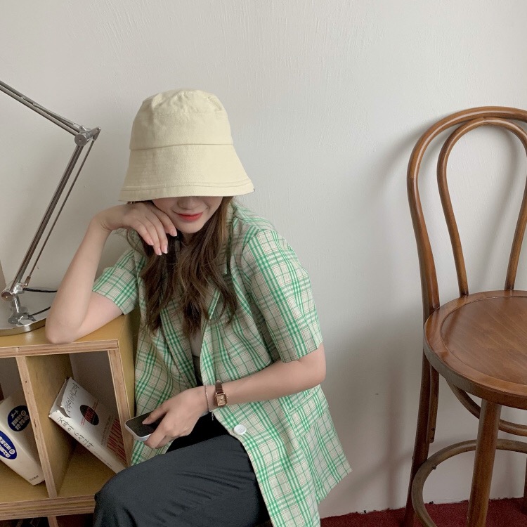 Jolin blazer เสื้อคลุมเบลเซอร์แขนสั้น เขียวครีม