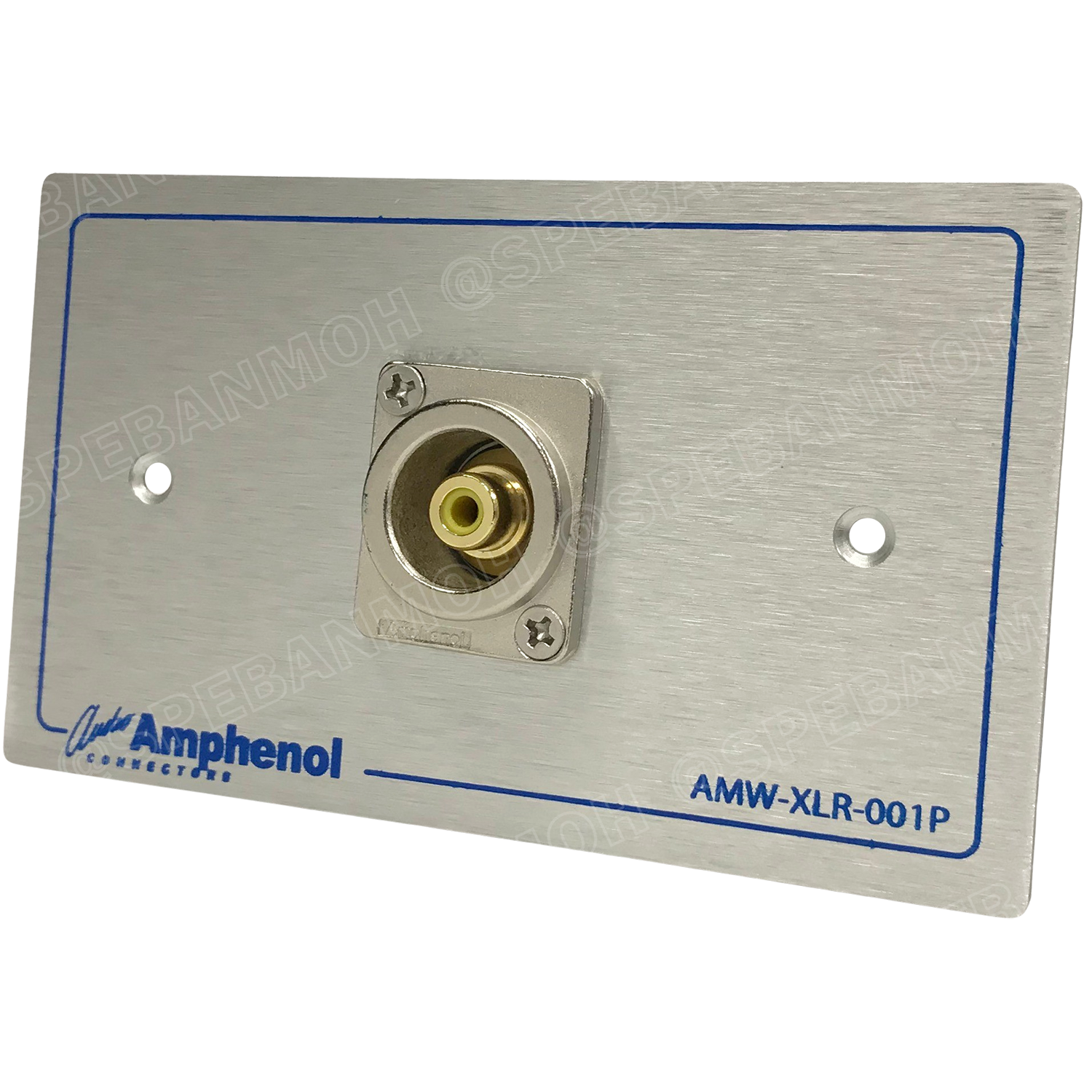 [ 1ชุด ] AMW-RCA-01P ชุดเพลทแอมฟีนอล Amphenol Audio Outlet Panel Aluminium with RCA 1 Port เพลท 1ช่อง RCA เพลทแอมฟินอล คอนเน็คเตอร์ อาร์ซีเอ Amphenol Plate อุปกรณ์เครื่องเสียง Audio Accessories เพลทเครื่องเสียง