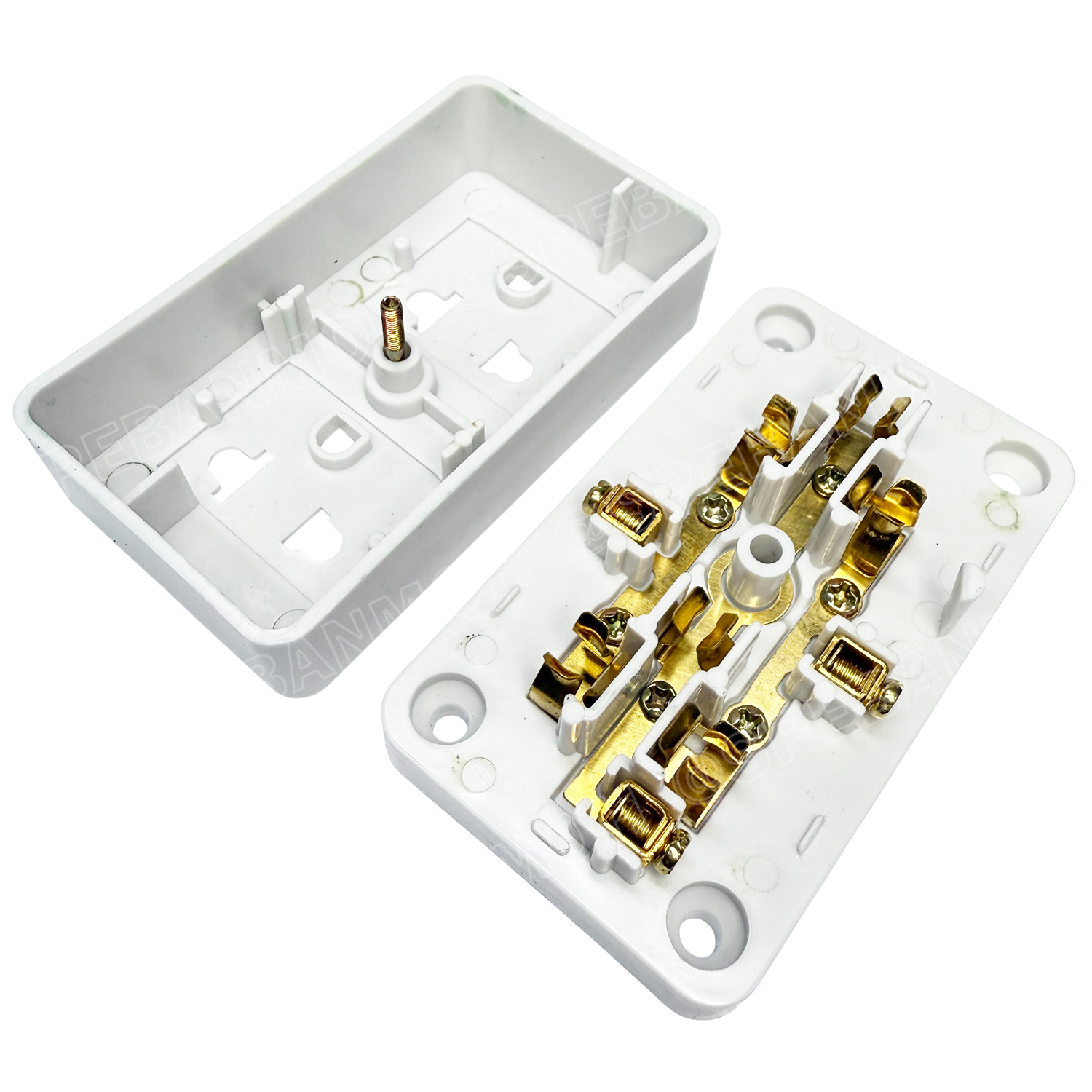 [ 1 ชิ้น / คละสี ] JRDQ-964 เต้ารับ 16A 250VAC เต้ารับ 2ช่อง มีกราวด์ ปลั๊กตัวเมีย ปลั๊กลอย ปลั๊กกราวด์ลอย มีขั้วดิน receptacle with earthing contact ขั้วทองเหลือง 3 ขา ยูนิเวอร์แซ็ล 16แอมป์ เต้ารับเอซี สำหรับทำปลั๊กพ่วง