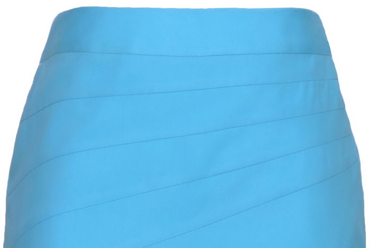 SK-087 กระโปรงแฟชั่น กระโปรงตัดต่อ ผ้าคอตต้อนญี่ปุ่นสีฟ้า