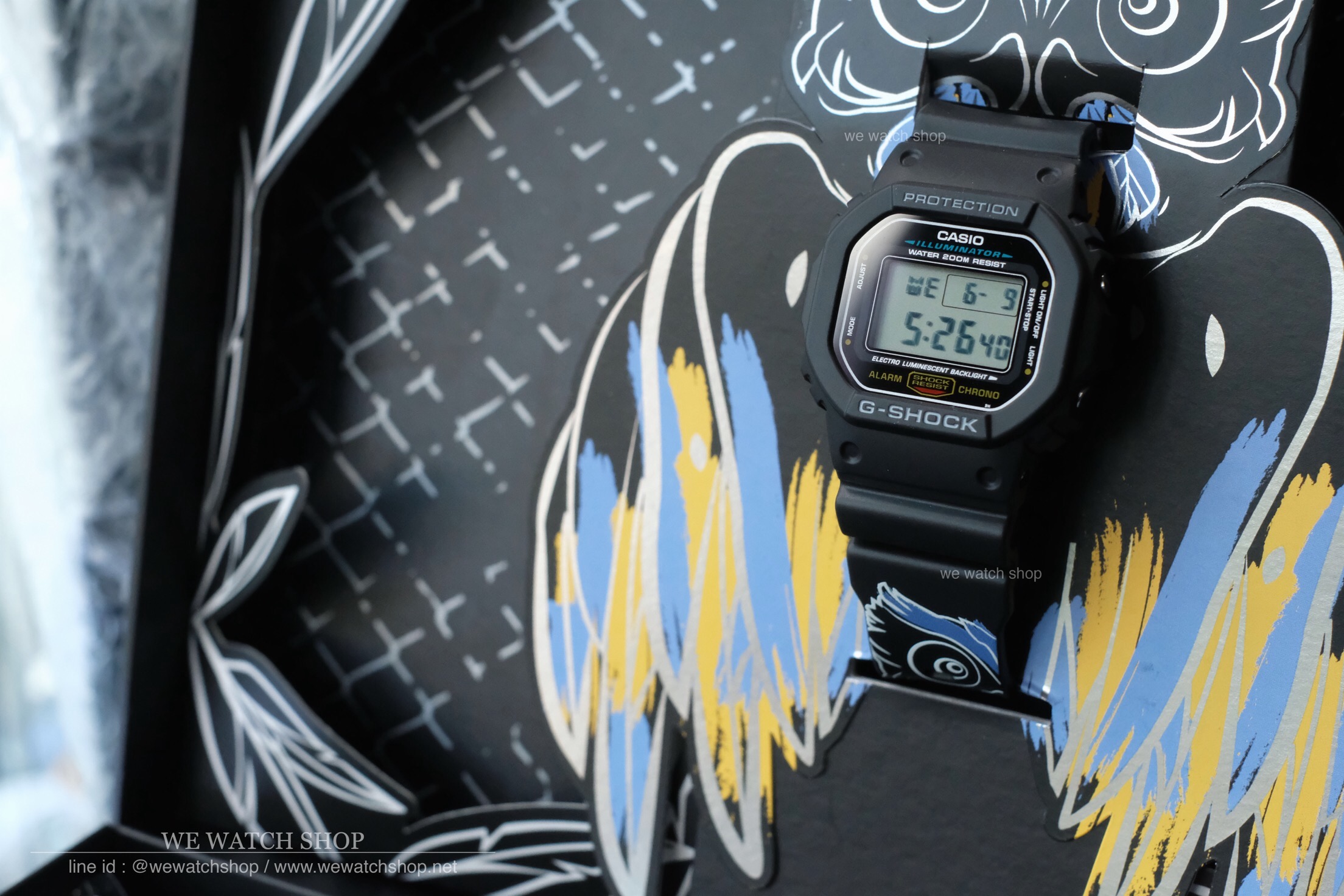 CASIO G-SHOCK x Urboy TJ DW-5600E-1VDF สีดำ Limited edition สินค้าใหม่ ของแท้ รับประกันศูนย์ CMG