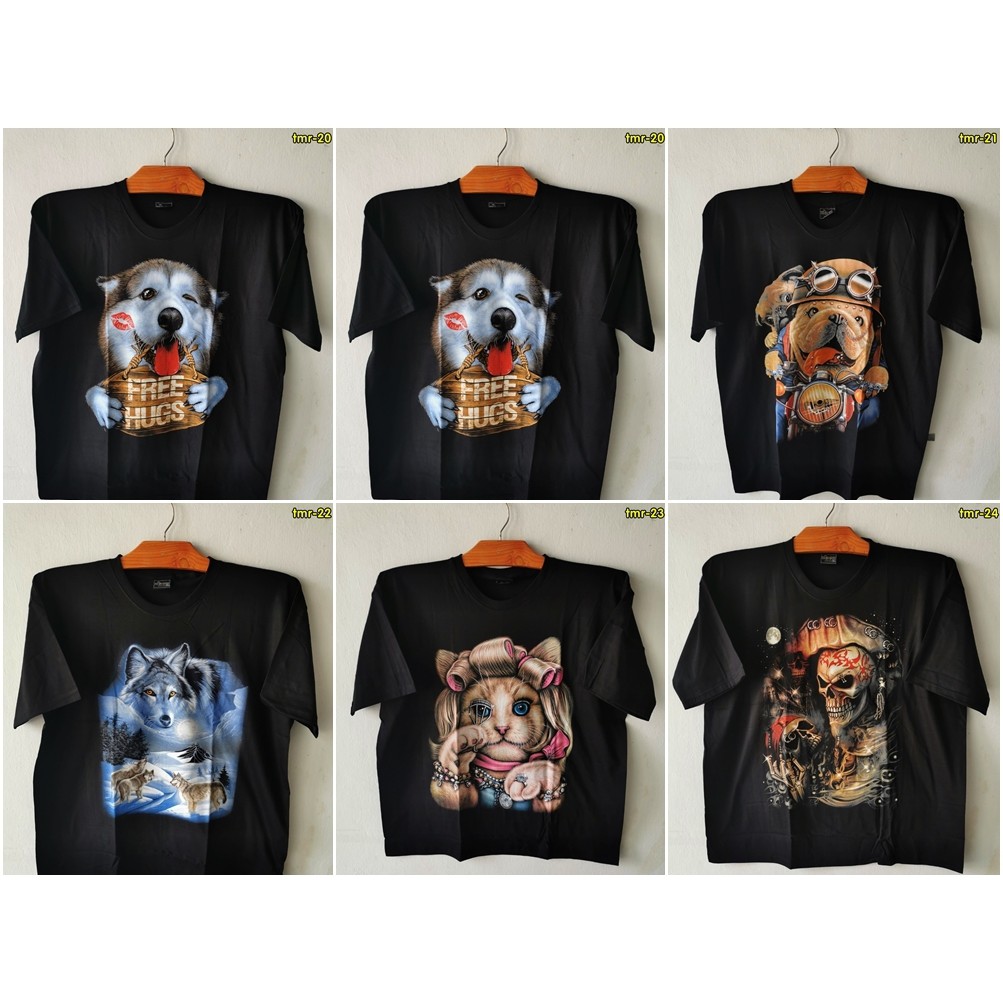 ไซต์ใหญ่ 2-6XL เสื้อยืดคนอ้วน ผู้ชาย คอกลม แขนสั้น สกรีนลาย(20-24)