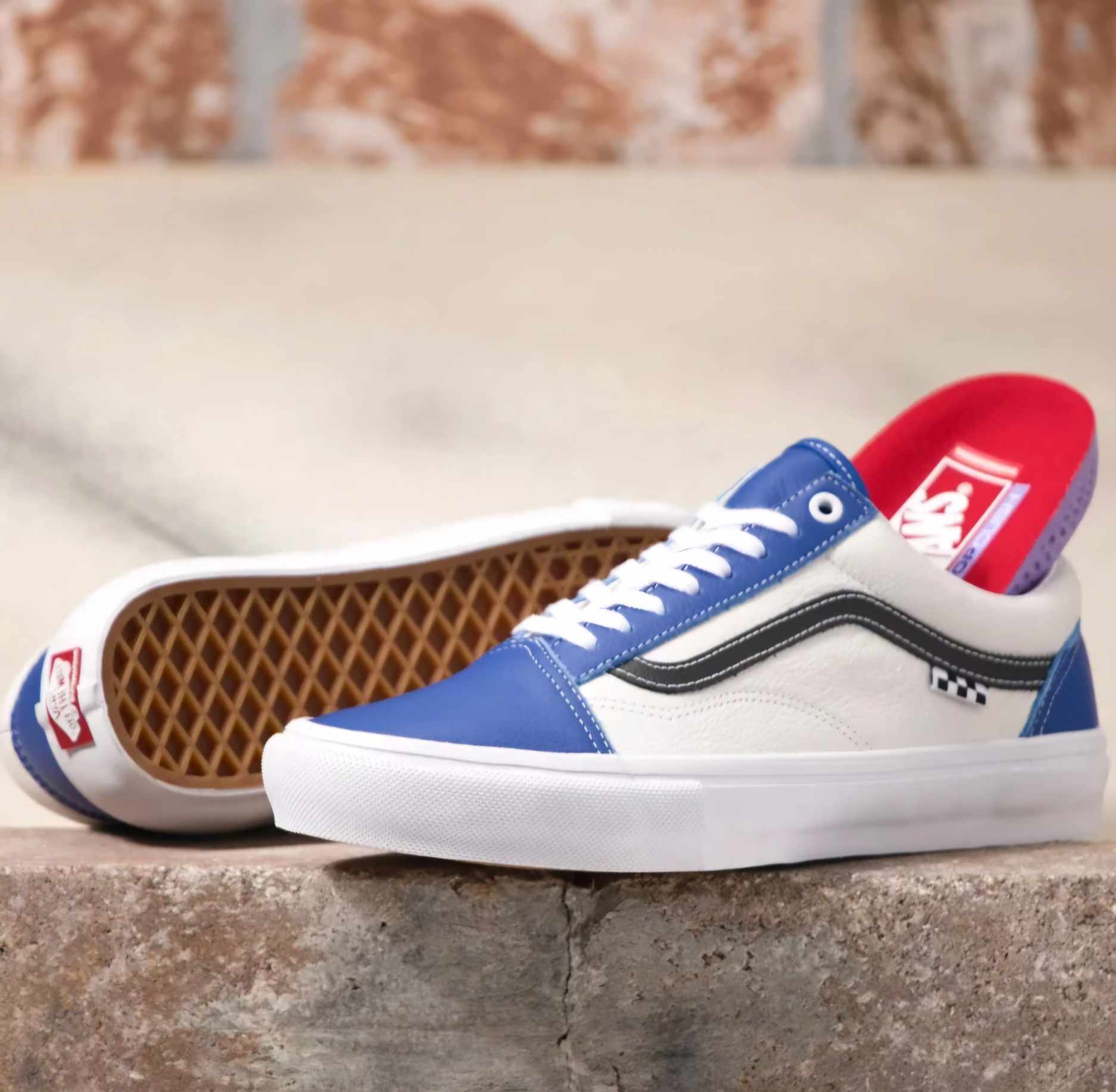 Vans Skate Old Skool Sport Leather True Blue & White