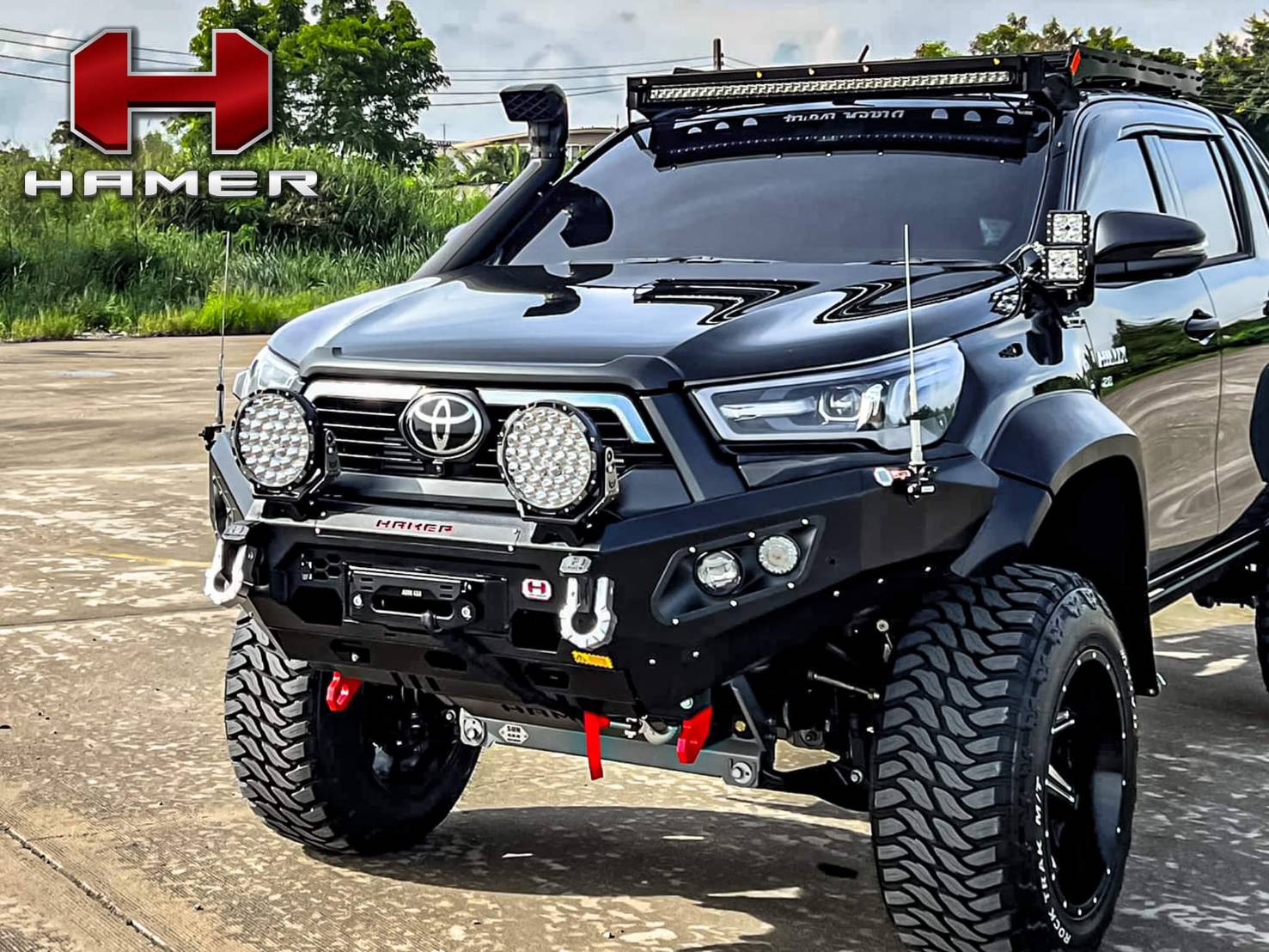 กันชนหน้า HAMER KING SERIES BULL BAR REVO 2020 ตัวสูง