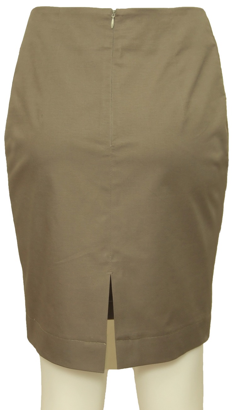 SK-088 กระโปรงแฟชั่น&ทำงาน ทรงสอบ ผ้าคอตต้อนญี่ปุ่นผสมสเปนเดกสีเทา