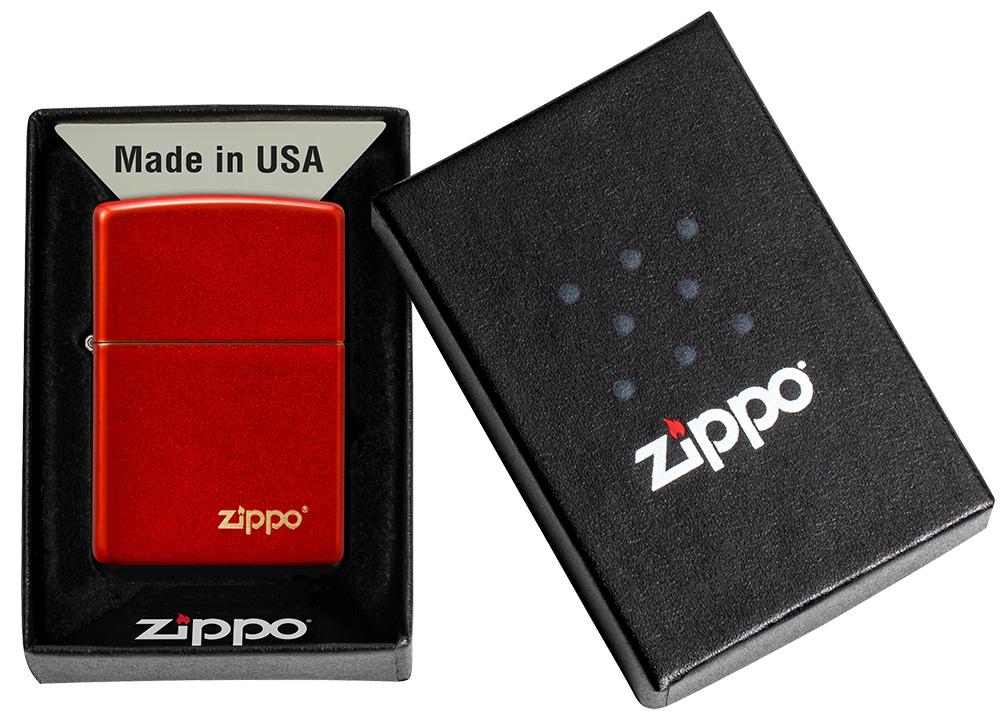 Zippo 49475ZL Metallic Red Zippo Logo