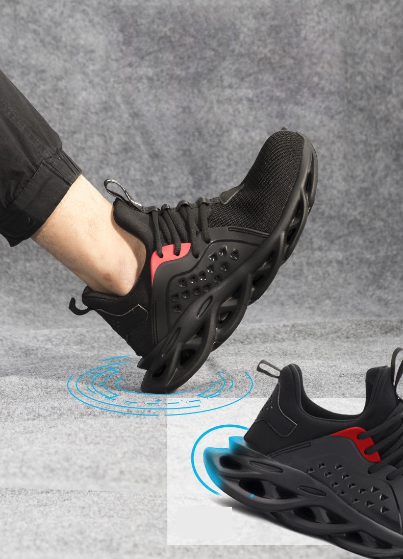 HOT SPORT NO.9 รองเท้าเซฟตี้ ผ้าใบ ดีไซส์สวย ทันสมัย หัวเหล็ก พื้นยางกันลื่น นุ่มเด้ง สวมใส่สบาย