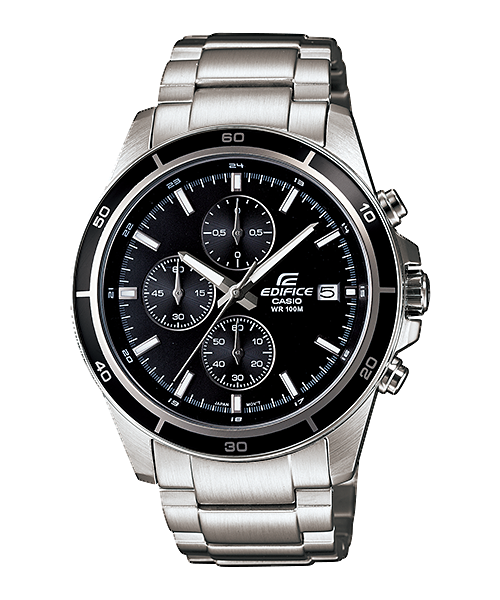 CASIO EDIFICE รุ่น EFR-526D-1AVUDF สีเงิน หน้าปัดดำ สินค้าใหม่ ของเเท้ ประกันศูนย์ CMG