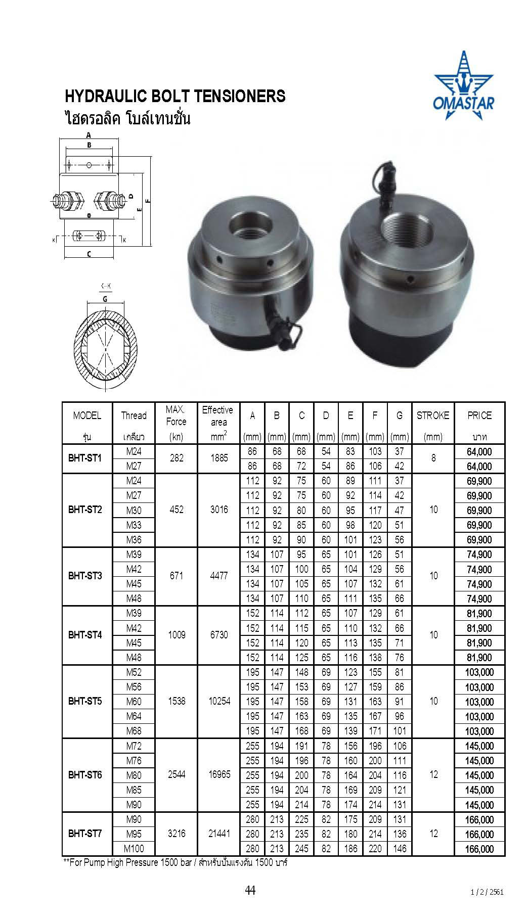 ประแจทอร์ค ไฮดรอลิค (Square Drive Hydraulic torque)