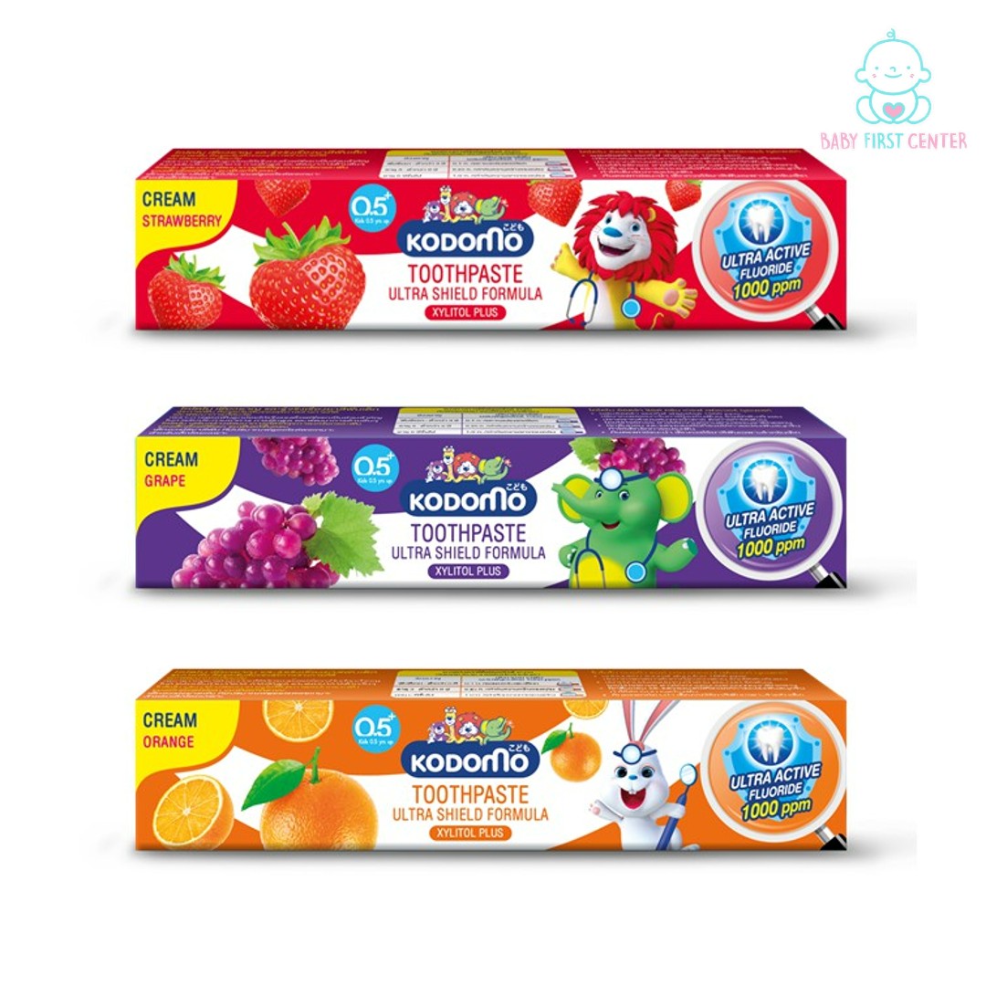 KODOMO ยาสีฟันเด็ก KODOMO โดโม อัลตร้า ชิลด์ แบบครีม ผสมอัลตร้า แอคทีฟ ฟลูออไรด์ 1000 ppm 40 กรัม