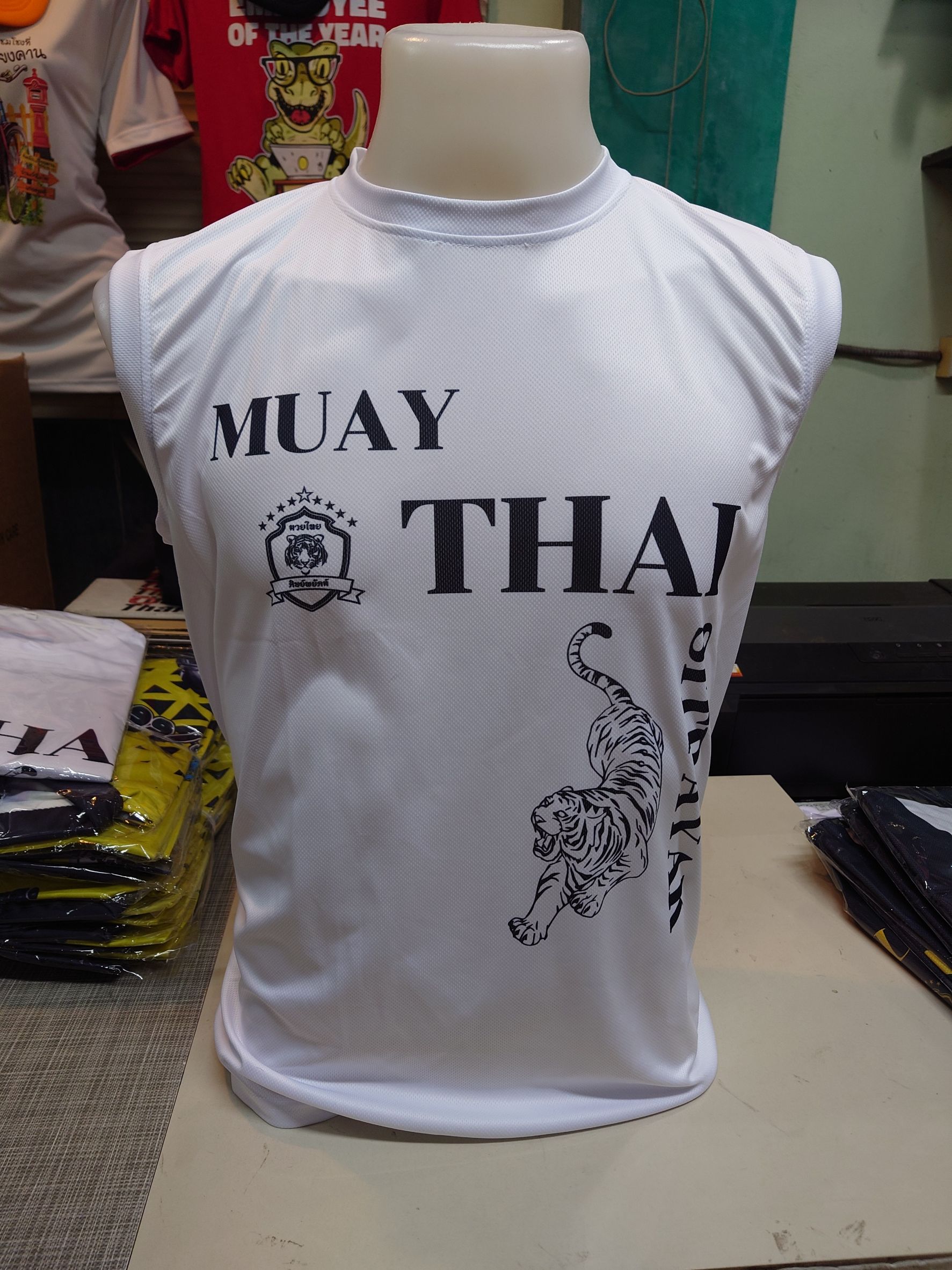 รับผลิตเสื้อกีฬาพิมพ์ลาย แขนกุด