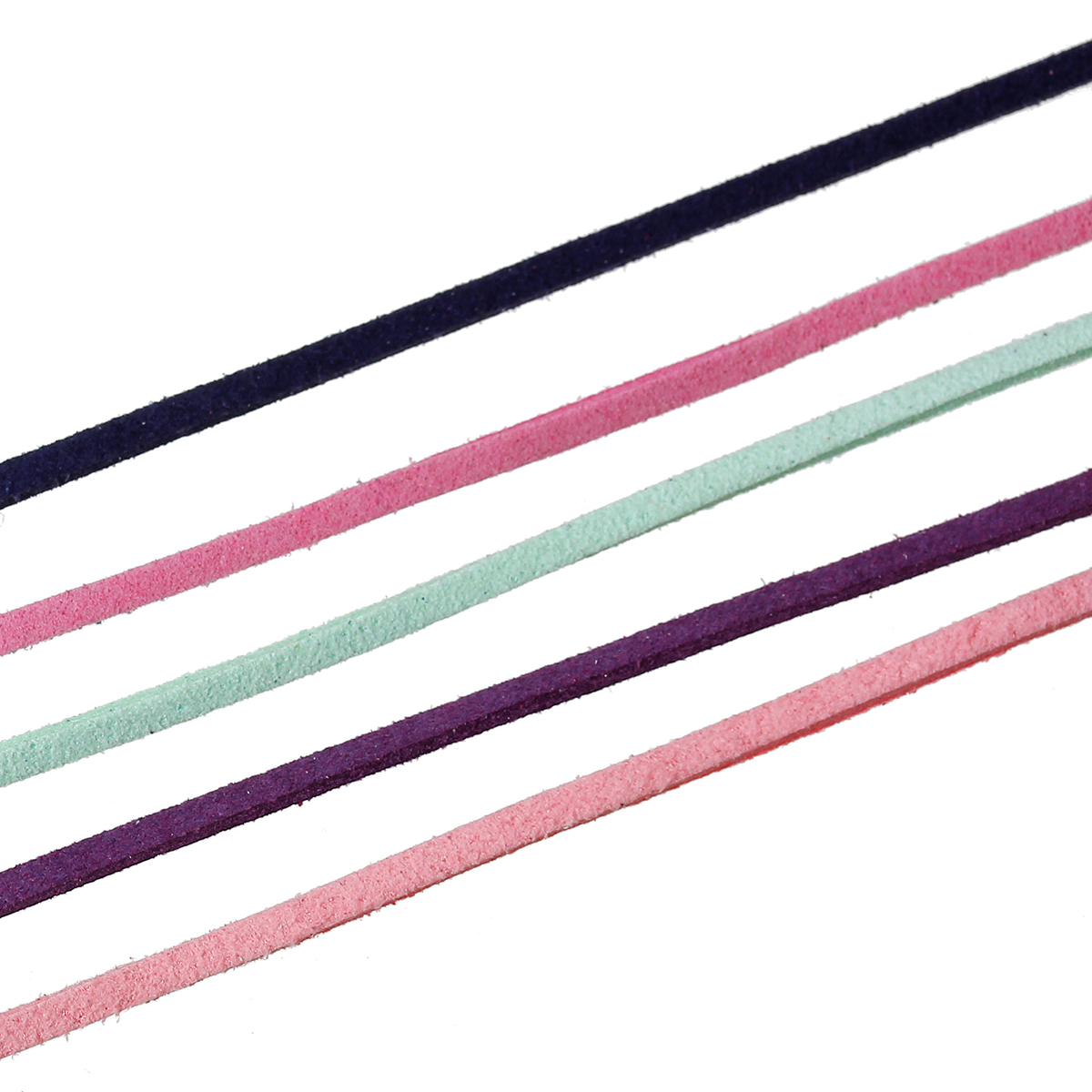 เชือกชามุดกำมะหยี่ ขนาด 3มม. เส้นละ 1 เมตร คละสี 20 เส้น