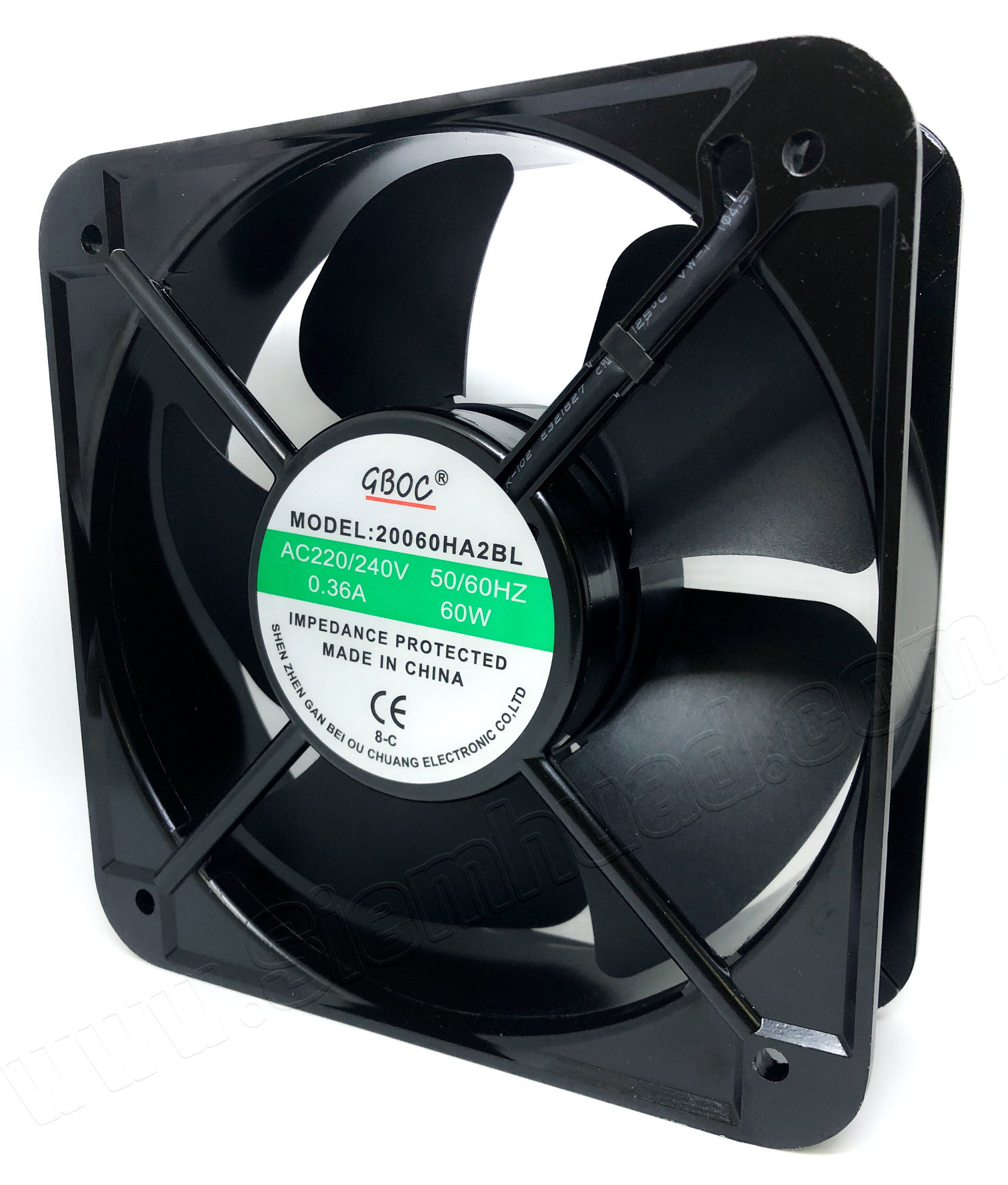 พัดลมระบายความร้อน พัดลมระบายอากาศ Rotary Fan (GBOC) พัดลมสี่เหลี่ยม รุ่น 20060HA2B เหลี่ยม และ รุ่น กลม ขนาด 8 นิ้ว, 12025HSL พัดลมเหลี่ยมบาง 4นิ้ว (25mm) , พัดลมกลมตัดข้าง รุ่น 17251HA2BL ขนาด 6 นิ้ว