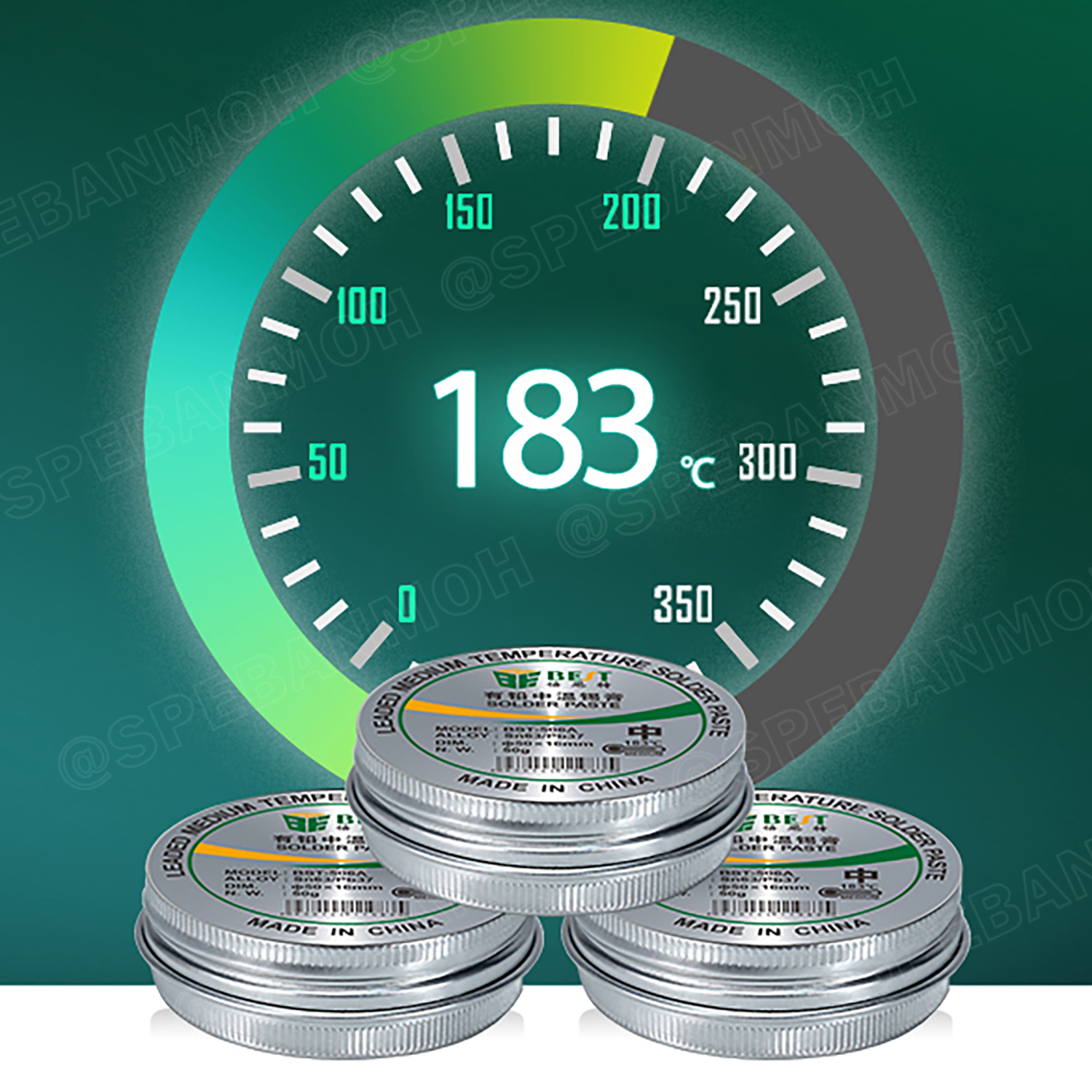 BST-506A ตะกั่วเหลว Soldering Paste ตะกั่วบัดกรี ชนิดเหลว ตะกั่วเหลว 50g 183°C ดีบุก63/ตะกั่ว37 Sn63/Pb37 Soldering Paste Flux Solder Tin ตะกั่วบัดกรี มีฟลัคในตัว บัดกรี ซ่อมบอร์ดวงจร Soldering Lead Sn63/Pb37 ตะกั่วเหลว 183องศาเซลเซียส Leaded Medium Temp