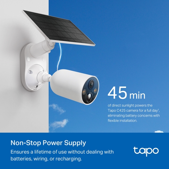 กล้องวงจรปิด TP-Link Tapo C425-KIT Solar-Powered Security Camera Kit