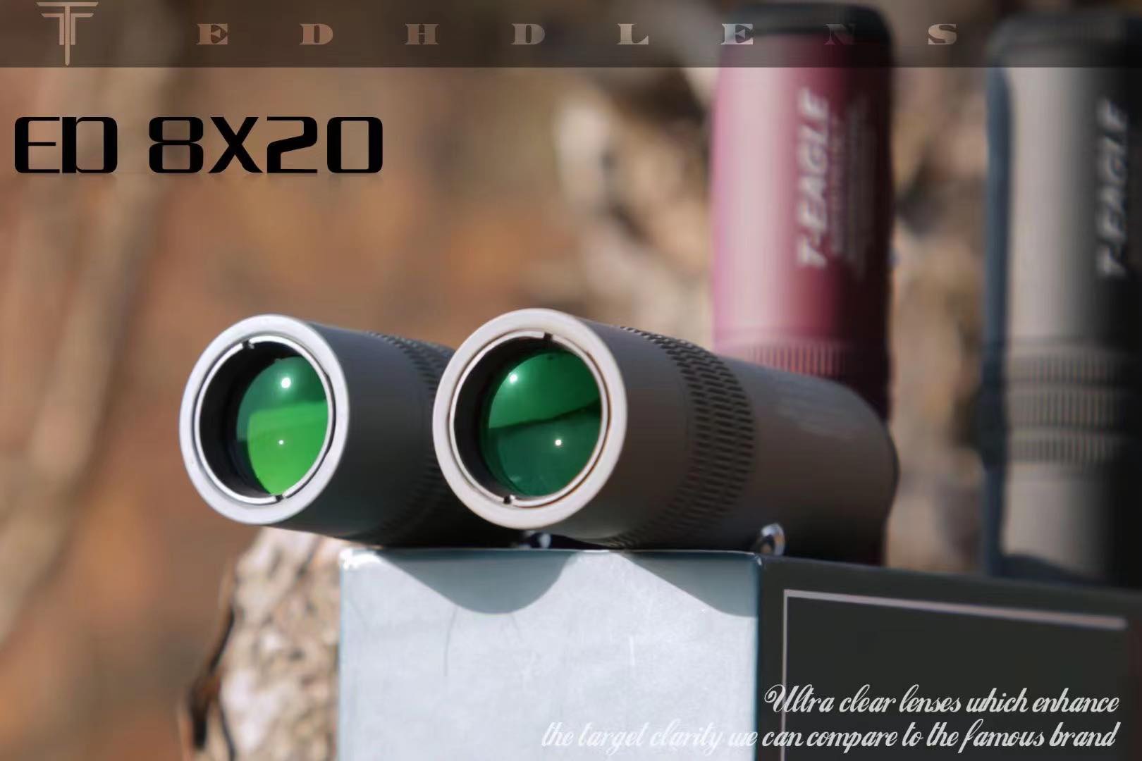 T-EAGLE BINOCULARS ED 8x20 กล้องส่องทางไกลตาเดียว ติดมือถือใด้ เพิ่มกำลังขยาย 8 เท่า