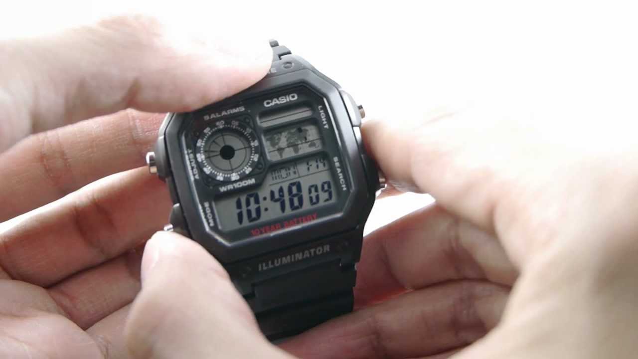 CASIO NORMAL รุ่น AE-1200WH-1AV สีดำ สินค้าของเเท้ รับประกันศูนย์ cmg 1 ปี