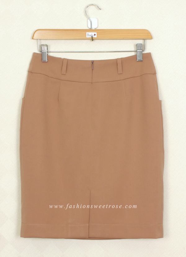 SK-397 กระโปรงแฟชั่น&ทำงาน ทรงสอบ ผ้าโพลีเอสเตอร์ สี Portrait Tone (Earth Tones)