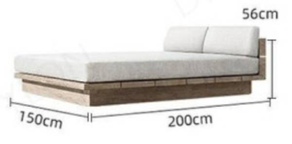 เตียงอาบแดดไม้สัก รุ่น SUNBED DAYBED WHITE GRAY05