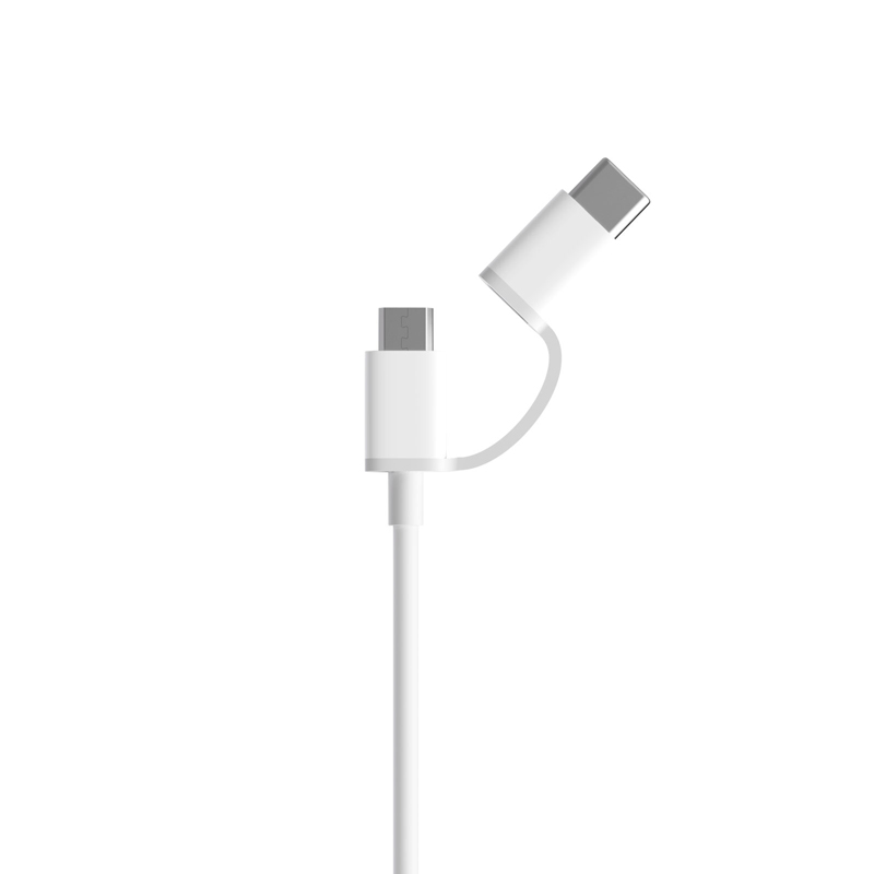 Xiaomi Mi 2-in-1 USB Cable Micro USB to Type C (100CM) - White ประกันศูนย์ไทย