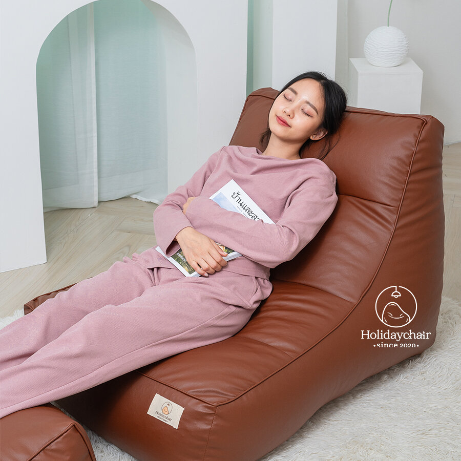 เบาะนั่งเม็ดโฟม เก้าอี้บีนแบ็ค ทรงแอลเชฟ (L-Shape) หนัง PU เกรดพรีเมียม กันน้ำได้ ใช้งานกลางแจ้งได้ พร้อมที่วางเท้า เก้าอี้เม็ดโฟม เก้าอี้นั่งเล่น เบาะนั่งเล่น bean bag บีนแบค โซฟามินิมอล โซฟาบีนแบค บีนแบ็ก รุ่น HCS-012